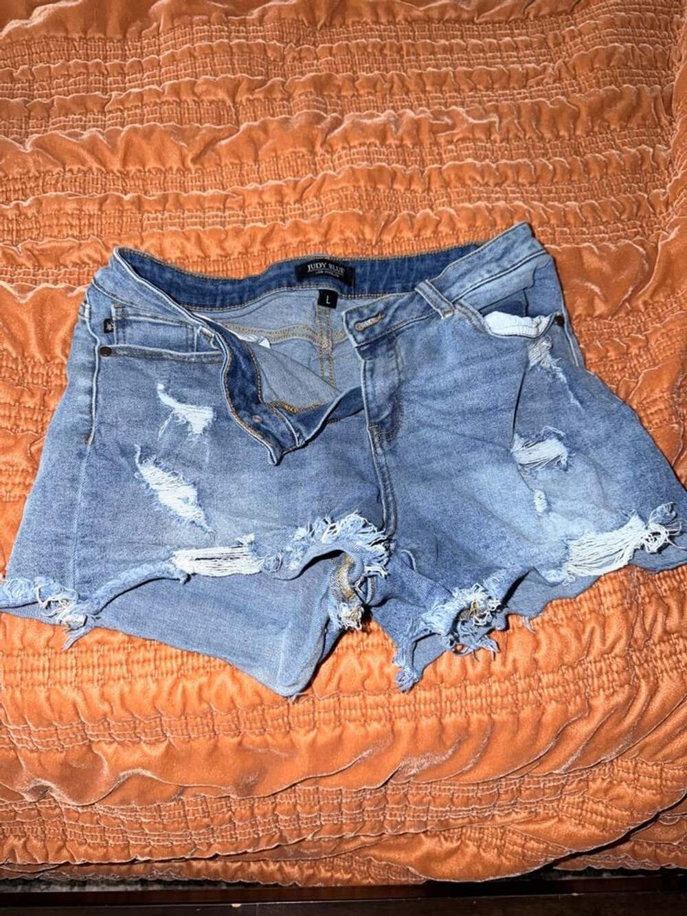 Judy Blue Distressed Denim Shorts Size L